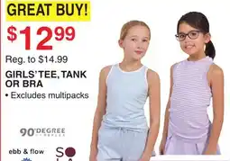 Dunham's Sports GIRLS' TEE, TANK OR BRA offer