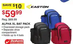 Dunham's Sports EASTON ALPHA XL BAT PACK offer