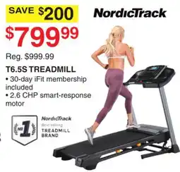 Dunham's Sports NORDICTRACK T6.5S TREADMILL offer