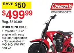 Dunham's Sports B100 MINI BIKE offer