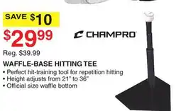 Dunham's Sports CHAMPRO WAFFLE-BASE HITTING TEE offer