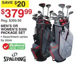 Dunham's Sports MEN'S OR WOMEN'S S300 PACKAGE SET offer