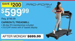 Dunham's Sports PRO-FORM CARBON TL TREADMILL offer