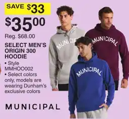 Dunham's Sports MUNICIPAL SELECT MEN'S ORIGIN 300 HOODIE offer