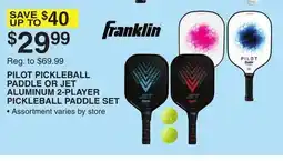 Dunham's Sports FRANKLIN PILOT PICKLEBALL PADDLE OR JET ALUMINUM 2-PLAYER PICKLEBALL PADDLE SET offer