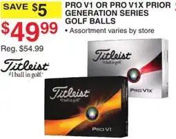 Dunham's Sports TITLEIST PRO V1 OR PRO V1X PRIOR GENERATION SERIES GOLF BALLS offer