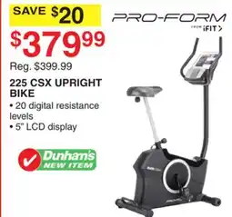 Dunham's Sports PRO - FOAM 225 CSX UPRIGHT BIKE offer