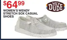 Dunham's Sports HEY DUDE WOMEN'S WENDY STRETCH SOX CASUAL SHOES offer