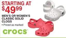 Dunham's Sports CROCS MEN'S OR WOMEN'S CLASSIC SOLID CLOGS offer