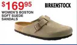 Dunham's Sports BIRKENSTOCK WOMEN'S BOSTON SOFT SUEDE SANDALS offer