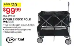 Dunham's Sports PORTAL DOUBLE DECK FOLD WAGON offer