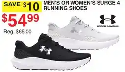 Dunham's Sports UNDER ARMOUR MEN'S OR WOMEN'S SURGE 4 RUNNING SHOES offer