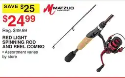 Dunham's Sports MATZUO RED LIGHT SPINNING ROD AND REEL COMBO offer