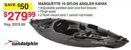 Dunham's Sports MARQUETTE 10 SIT-ON ANGLER KAYAK offer