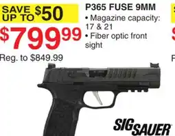 Dunham's Sports SIGSAUER P365 FUSE 9MM offer