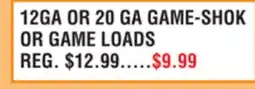 Dunham's Sports 12GA OR 20 GA GAME-SHOK OR GAME LOADS offer