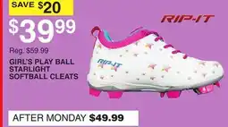 Dunham's Sports RIP-IT GIRL'S PLAY BALL STARLIGHT SOFTBALL CLEATS offer