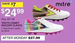 Dunham's Sports MITRE YOUTH COMET SOCCER CLEATS offer