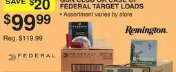 Dunham's Sports REMINGTON GUN CLUB CASE OF FEDERAL TARGET LOADS offer