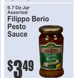 Food Universe 6.7 Oz Jar Assorted Filippo Berio Pesto Sauce offer
