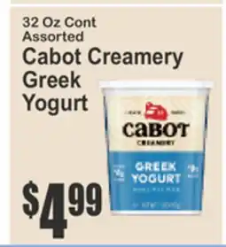 Food Universe Assorted Cabot Creamery Greek Yogurt offer