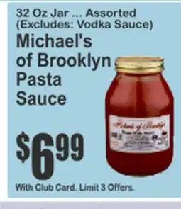 Food Universe Michael's of Brooklyn Pasta Sauce offer