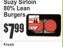 Food Universe Suzy Sirloin 90% Lean Burgers offer