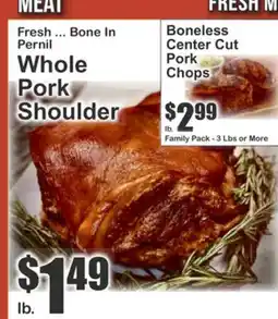 Food Universe Fresh ... Bone In Pernil Whole Pork Shoulder offer