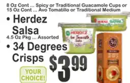 Food Universe Sabra Hummus, Kontos Pretzel Crisps, Herdez Salsa, 84 Degrees Crisps offer