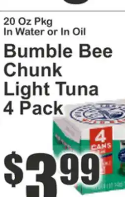 Food Universe Bumble Bee Chunk Light Tuna offer
