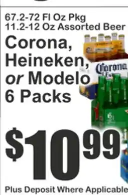 Food Universe Corona, Heineken, or Modelo 6 Packs offer