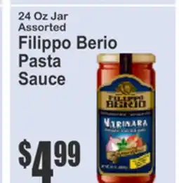 Food Universe 24 Oz Jar Assorted Filippo Berio Pasta Sauce offer
