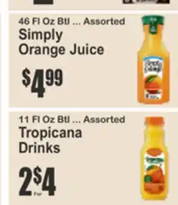 Food Universe 46 Fl Oz Btl ... Assorted Simply Orange Juice offer