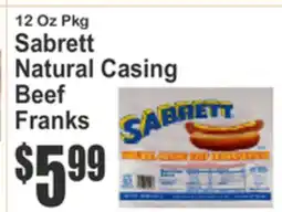 Food Universe Sabrett Natural Casing Beef Franks offer