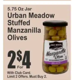 Food Universe Urban Meadow Stuffed Manzanilla Olives offer