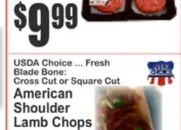 Food Universe USDA Choice ... Fresh Blade Bone: Cross Cut or Square Cut American Shoulder Lamb Chops offer