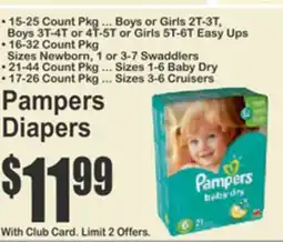Food Universe Pampers Easy Ups, Swaddlers, Baby Dry, Cruisers, Complete Clean Baby Wipes offer