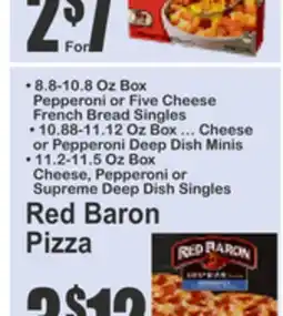 Food Universe Red Baron Pizza offer