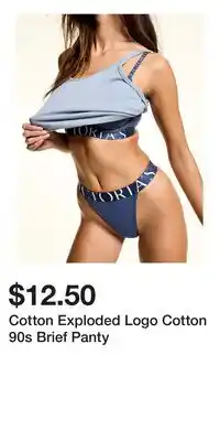 Victoria's Secret Cotton Exploded Logo Cotton 90s Brief Panty offer