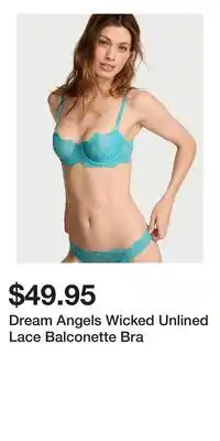 Victoria's Secret Dream Angels Wicked Unlined Lace Balconette Bra offer