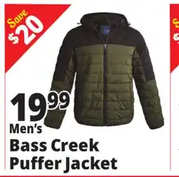 Ocean State Job Lot Men's Bass Creek Puffer Jacket offer