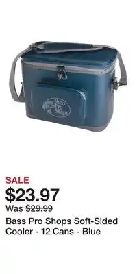 Cabela's Bass Pro Shops Soft-Sided Cooler - 12 Cans - Blue offer