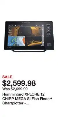 Cabela's Humminbird XPLORE 12 CHIRP MEGA SI Fish Finder/Chartplotter - Control Head Only offer