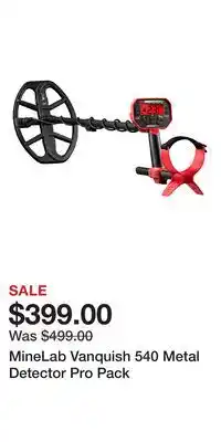 Cabela's MineLab Vanquish 540 Metal Detector Pro Pack offer