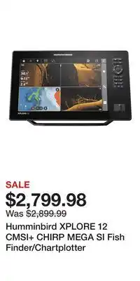Cabela's Humminbird XPLORE 12 CMSI+ CHIRP MEGA SI Fish Finder/Chartplotter offer