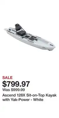 Cabela's Ascend 128X Sit-on-Top Kayak with Yak-Power - White offer
