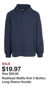 Cabela's RedHead Waffle Knit 3-Button Long-Sleeve Hoodie offer