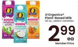 Albertsons O Organics Plant-Based Milk offer