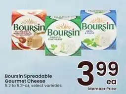 Albertsons Boursin Spreadable Gourmet Cheese offer