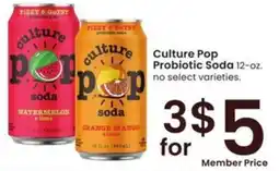 Albertsons Culture Pop Probiotic Soda offer
